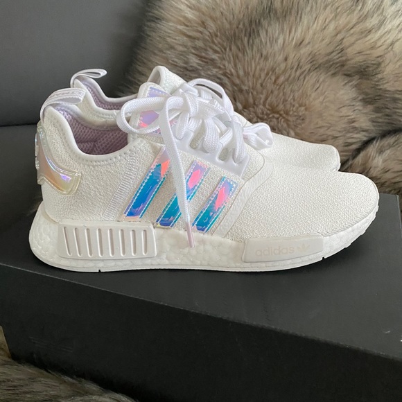 ADIDAS WHITE IRIDESCENT WOMENS SHOES - Picture 5 of 10